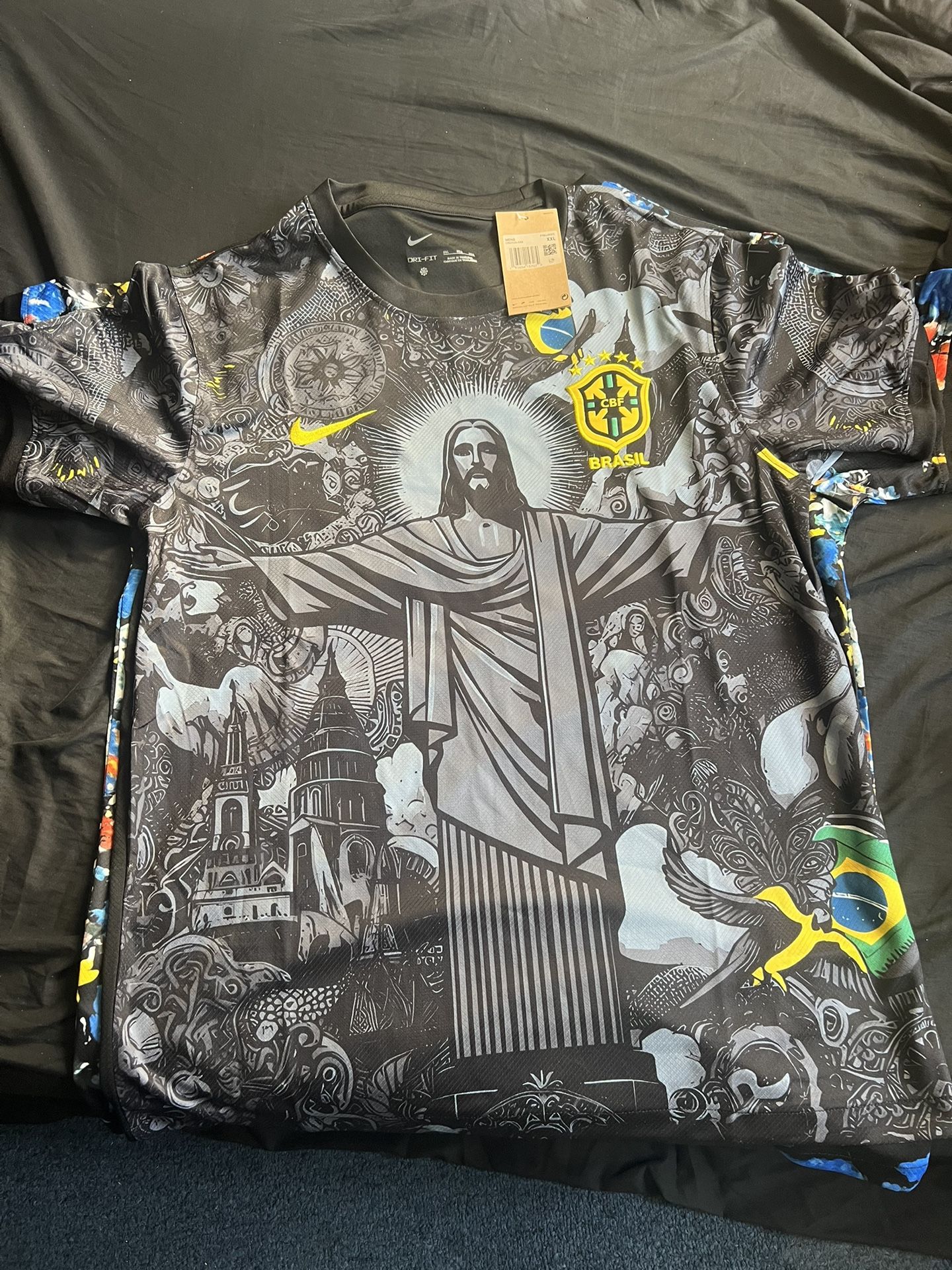 MENS NIKE DRY FIT XXL BRASIL SOCCER JERSEYS