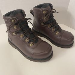 LL Bean Men’s Brown Leather Boots Size 8; Hiking, Outdoor, Camping, Fishing
