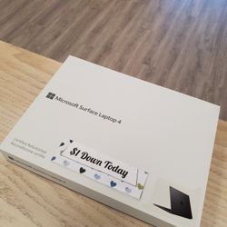 Microsoft Surface Laptop 4 13.5in Core I5, 11th Gen, 16gb RAM 512gb - $1 DOWN TODAY, NO CREDIT NEEDED