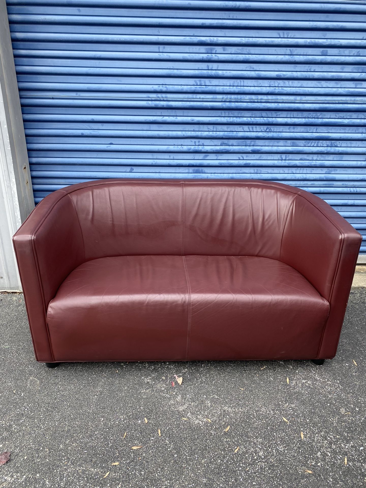 Burgundy/ Dark Red Small Sofa Couch 