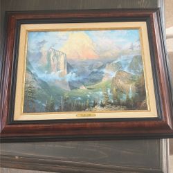 Thomas Kincaid Yosemite Valley Painting W/ COA