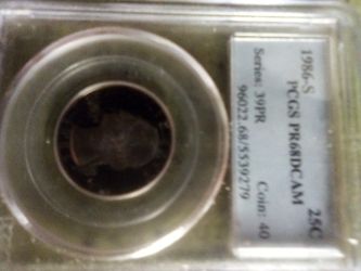 Graded 1986 S PCGS PR 68 Dicam