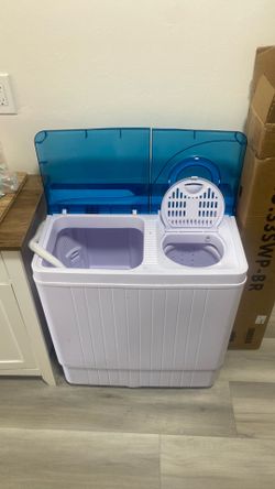 Portable, twin tub, washing, and drying machine