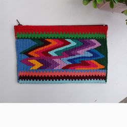 Mayan Hands Handmade Multicolored Small Wallet