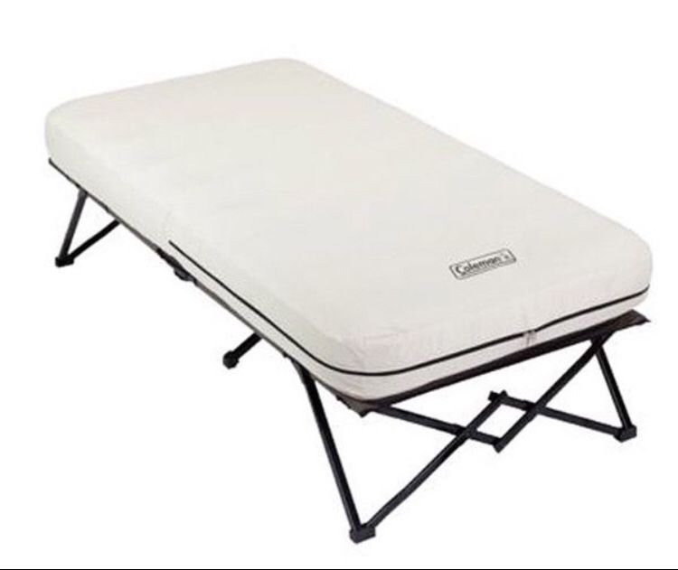 Coleman Twin Airbed Folding Cot with Side Table and 4D Battery Pump A1-16