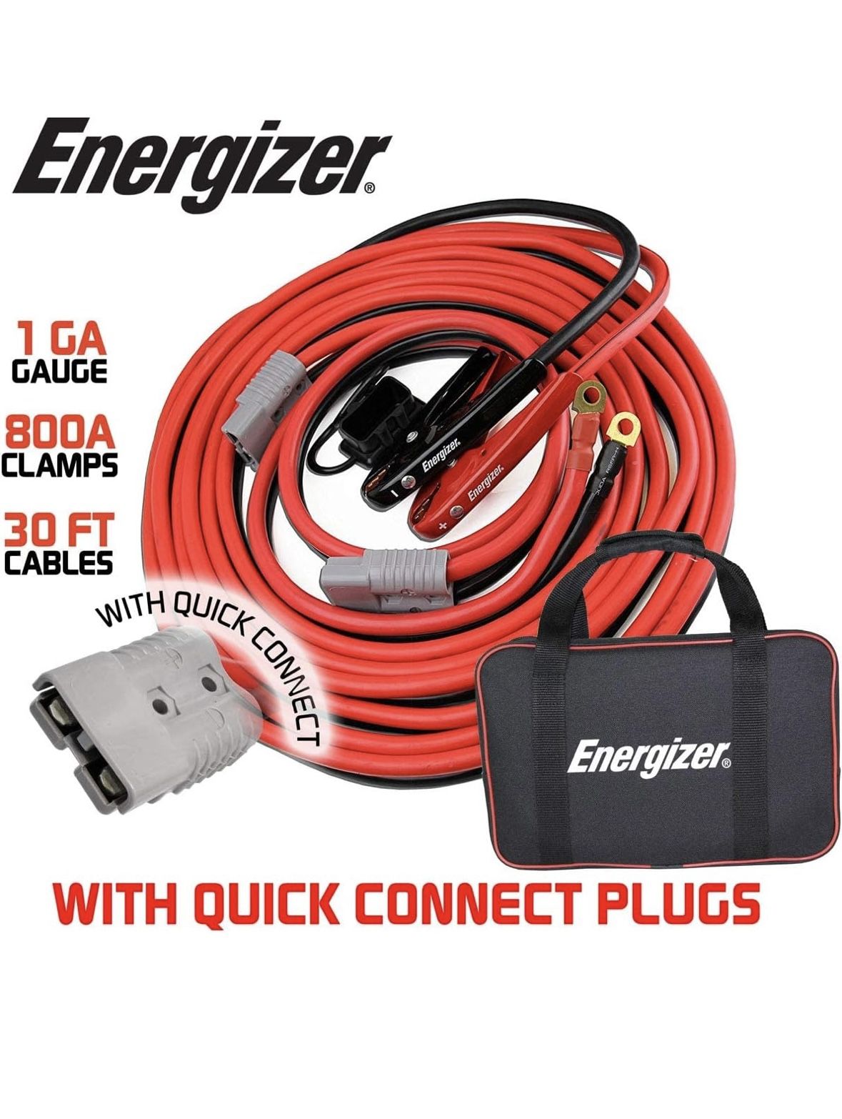 Energizer Jumper Cables With Quick Connect