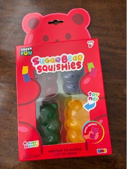 Crazy Fun Sugar Bear Scented Squishies | Fidget Toys 4 Pack