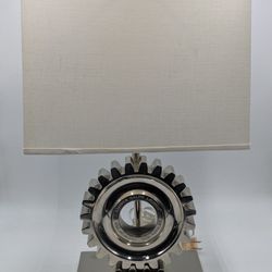 Rare Ralph Lauren Silver Gear Table Lamp 