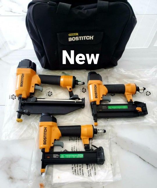 Bostitch New 3 Nail Guns • Finish • Brad • Crown Staple 