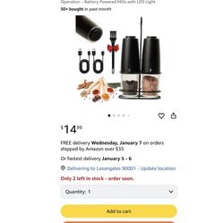 electric grinders  salt and pepper 