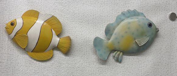 Exotic 3-D  Pair Of Fish 