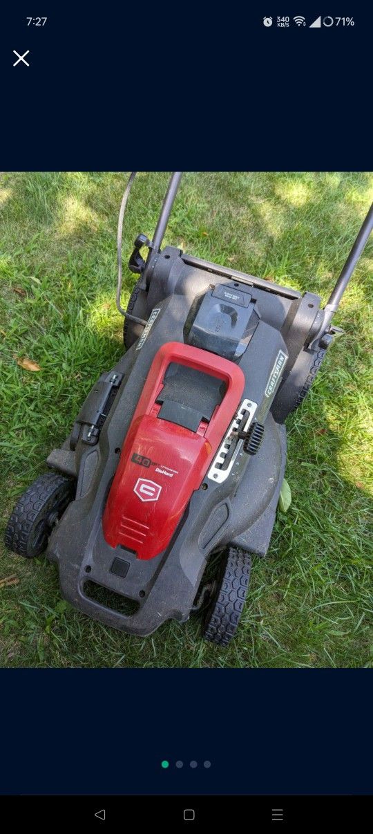 Craftsman Electric Lawn Mower - Push To Start