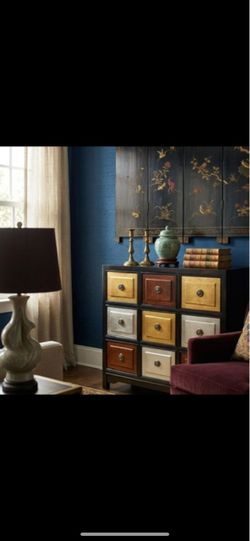 Multi-Color Drawer Cabinet Accent Chest
