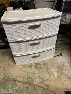 Plastic 3 drawer storage
