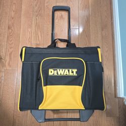 New Dewalt Large Rolling Heavy Duty Tool Bag / Box With Telescoping Handle