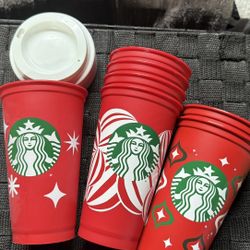 Starbucks Holiday Red Cups $20 For 7 Cups