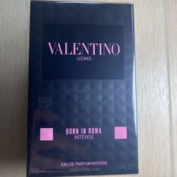 Valentino Uomo Born in Roma Intense 3.4oz Sealed Men’s Cologne and a pouch