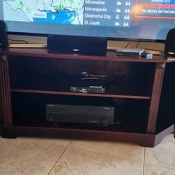 Cherry Wood Corner TV Stand