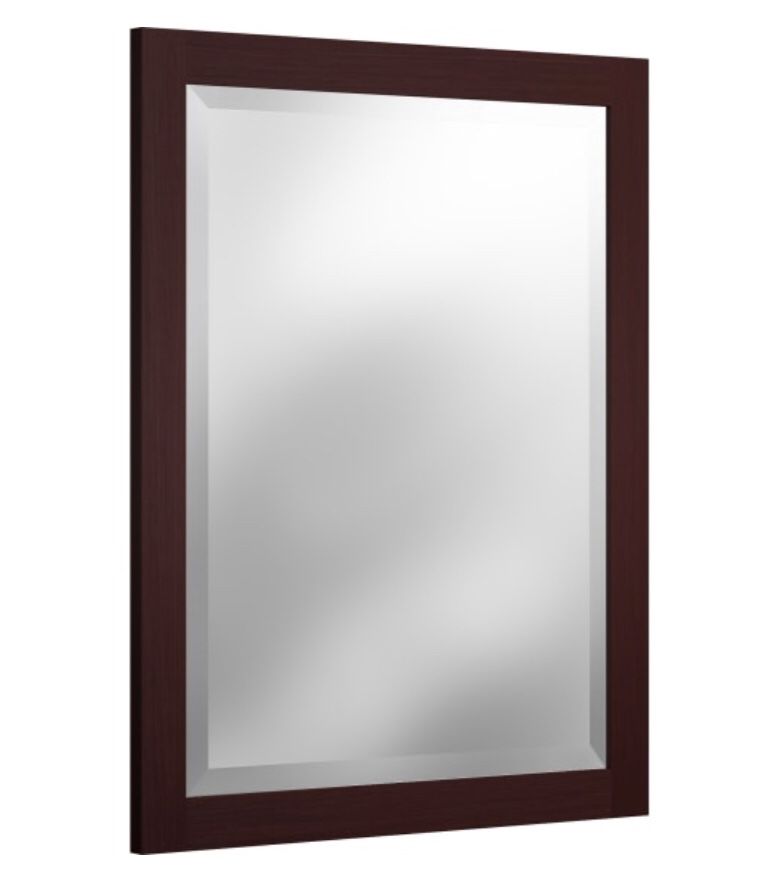 Bolton Furniture Inc. AMIR00P0 Alaterre Espresso 24" Beveled Bath Vanity Mirror