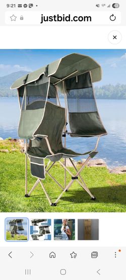 Camping Chair with Shade Canopy