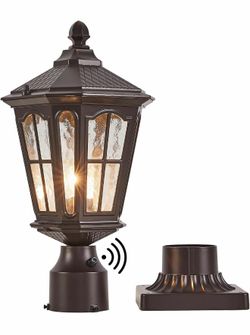 Dusk to Dawn Outdoor Post Light with Pier Mount Bas