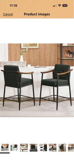 Set of 2 Counter Height Bar Stools