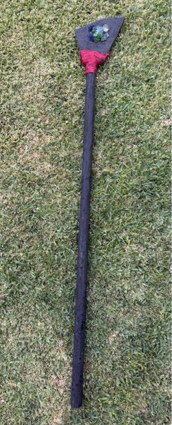 Handmade Wooden Staff w/gems