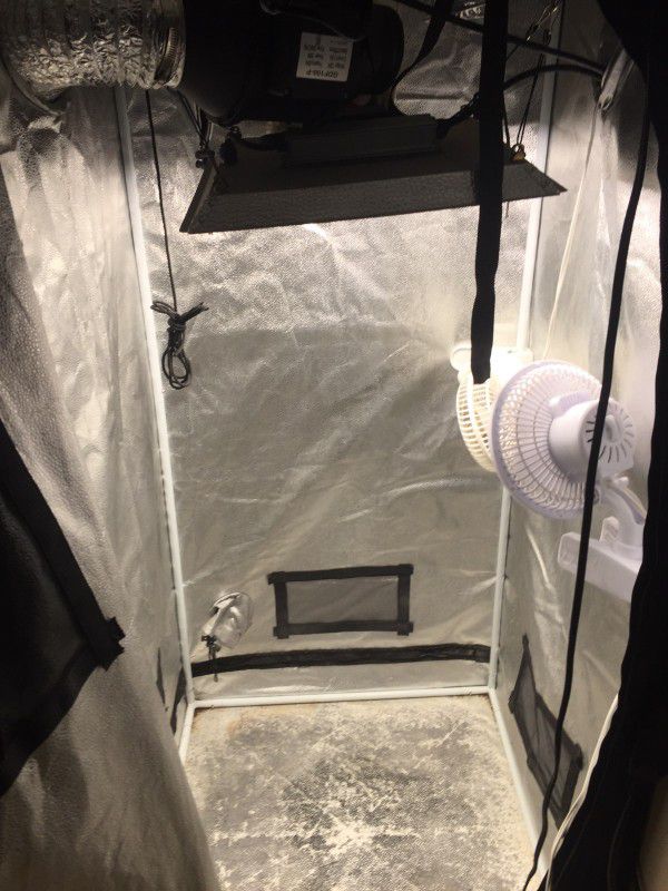 Spider Farmer Tent With Mars Hydro Light