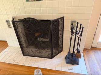 Fireplace screen and accessories