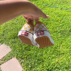 Yellow Checkered Vans 