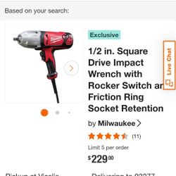 Milwaukee half inch impact wrench
