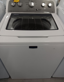 Maytag Bravos Top Load Washer – HE, Glass Lid, Clean