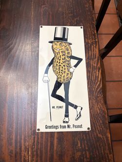Vintage Mr peanut sign
