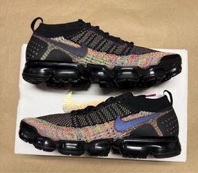 Nike Air Vapormax Flyknit 2 Black Multi Color men’s size 11 running shoes Rare!