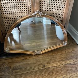 Ornate Arched Gold Framed Mirror Made In Mexico