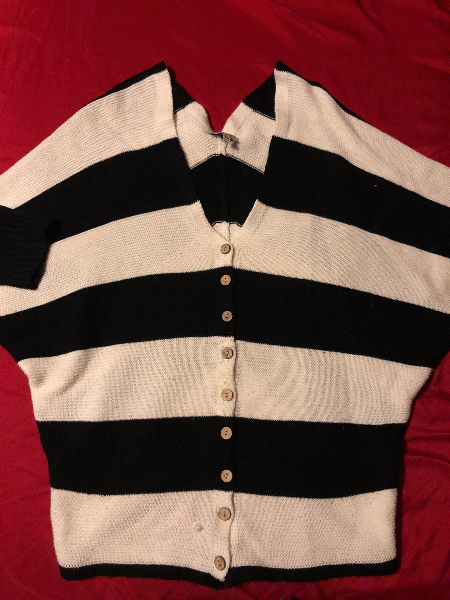 Striped Poncho-like Shirt