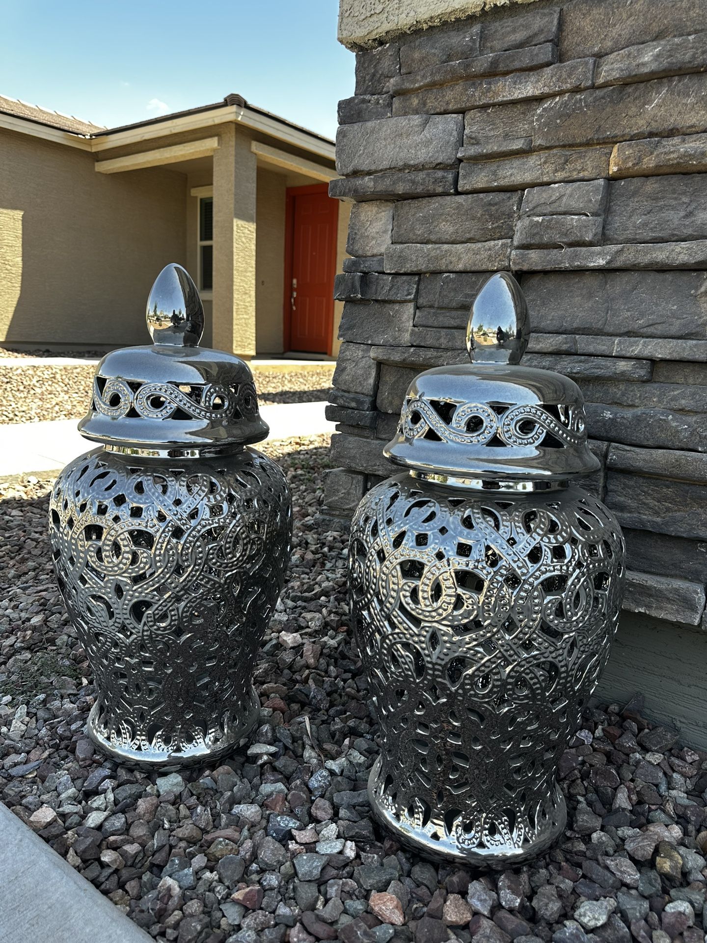 Silver Vases 