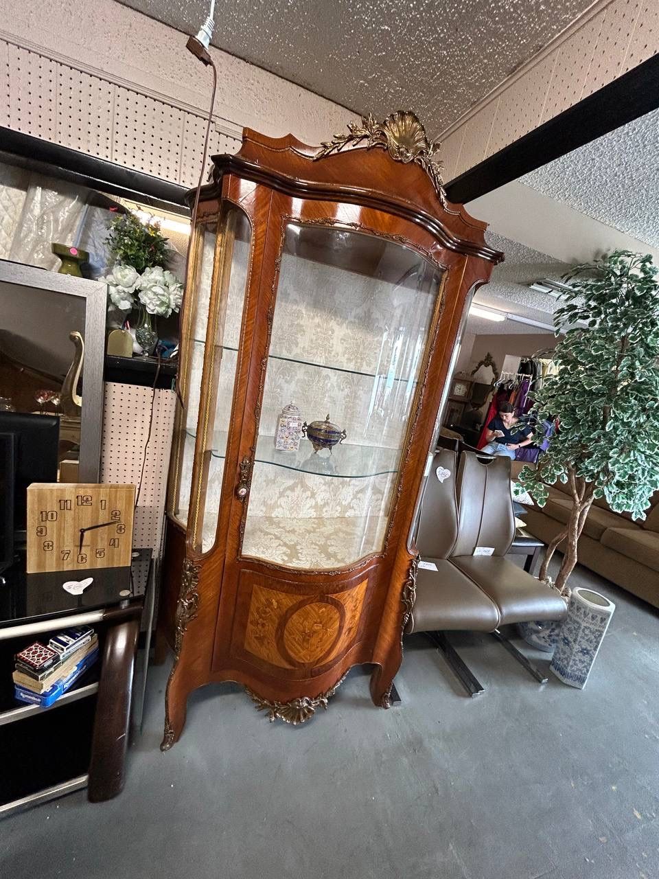 Antique French 1900 , Cabinet / Bookcase 