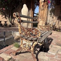 Antique Cast Iron Garden Bench