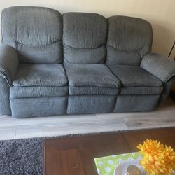 Recliner Couch & Recliner Chair Plus Coffee Table 