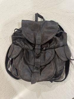 Brown Leather Backpack