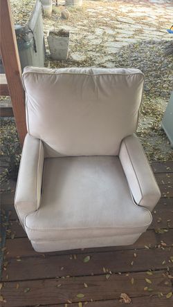 Cream Upholstered Nursery Armchair