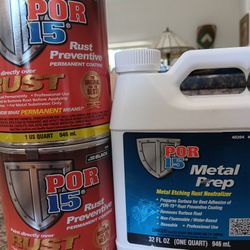 Por 15 Gloss  Black  Rust Preventive And Por 15 Metal Prep 