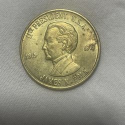 James K Polk 11th president commemorative coin