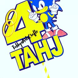 Sonic Cake Topper