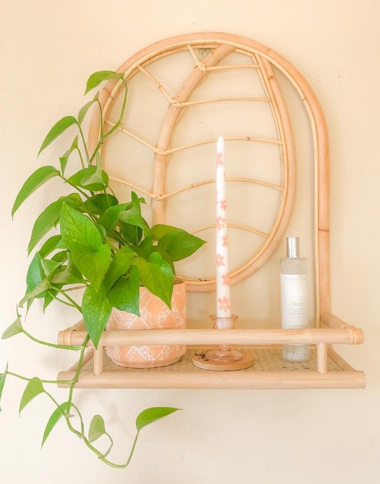 New Rattan Wall Shelf 