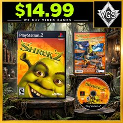 Shrek 2 PlayStation 2 PS2 w/ Case Cover Art & Game Disc 2004