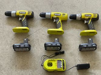 3 Cordless Ryobi Drills