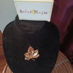 Avon Gold Tone Maple Leaf Pin In Good Condition New In The Box 