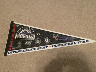 COLORADO ROCKIES INTERLEAGUE PLAY PENNANT